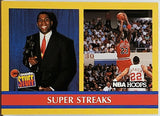Jordan, Michael, Johnson, Magic, Super Streaks, 1990, Hoops, 385, HOF, MVP, Chicago, Bulls, Los Angeles, Lakers, Champs, Champions, Points, NBA, Basketball Cards