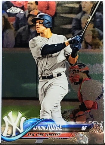 Judge, Aaron, 2nd Year Card, 2018, Topps, Chrome, 1, ROY, All-Star, Silver Slugger, Home Run Derby Champ, All Rise, New York, Yankees, Home Runs, Slugger, RC, Baseball, MLB, Baseball Cards