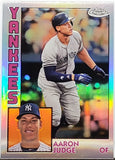 Judge, Aaron, Refractor, 1984, Retro, 35th Anniversary, Insert, 2019, Topps, Chrome, 84TC-1, ROY, All-Star, Silver Slugger, Home Run Derby Champ, All Rise, New York, Yankees, Home Runs, Slugger, RC, Baseball, MLB, Baseball Cards
