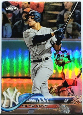 Aaron Judge Refractor 2018 Topps Chrome #1, Yankees Rookie Of The Year –