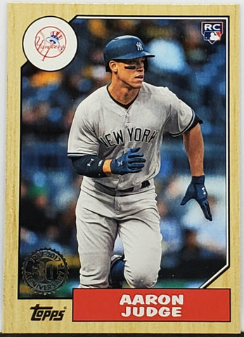 Judge, Aaron, Rookie, 1987, Retro, 30th, Anniversary, 2017, Topps, Update, US87-35, RC, ROY, All-Star, Silver Slugger, Home Run Derby Champ, All Rise, New York, Yankees, Bronx Bombers, Home Runs, Slugger, RC, Baseball, MLB, Baseball Cards