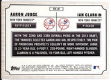 Judge, Aaron, Rookie, Dual Draft Picks, Dual Draftees, Clarkin, Ian, 2013, Bowman, Draft, DD-JC, DDJC, JC, Topps, Prospect, RC, ROY, All-Star, Silver Slugger, Home Run Derby Champ, All Rise, New York, Yankees, Bronx Bombers, Home Runs, Slugger, RC, Baseball, MLB, Baseball Cards