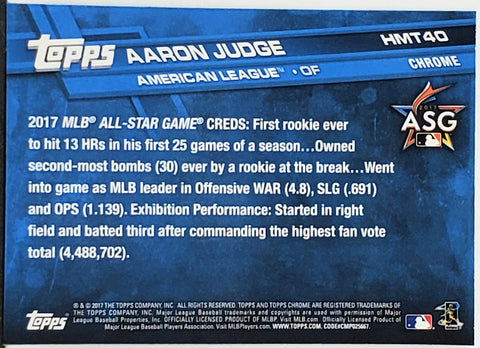 2022 Topps Chrome Update Baseball Aaron Judge All-Star Game