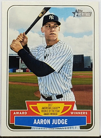Aaron Judge Rookie Of The Year 2018 Topps Heritage High Numbers #AW-5 CardboardandCoins.com Aaron Judge Rookie Of The Year 2018 Topps Heritage High Numbers #AW-5 CardboardandCoins.com