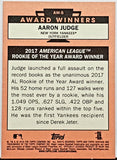 Judge, Aaron, Rookie Of The Year, Award, Award Winners, 2018, Topps, Heritage, High Numbers, SP, AW-5, AW5, 5, ROY, All-Star, Silver Slugger, Home Run Derby Champ, All Rise, New York, Yankees, Home Runs, Slugger, RC, Baseball, MLB, Baseball Cards