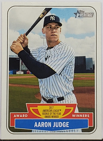 Aaron Judge Rookie Of The Year 2018 Topps Heritage High Numbers #AW-5