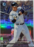 Judge, Aaron, Rookie, Refractor, Inert, 2017, Bowman, Chrome, ROY Favorites, Rookie Of The Year, ROYF-9, ROYF9, 9, Topps, ROY, All-Star, Silver Slugger, Home Run Derby Champ, All Rise, New York, Yankees, Bronx Bombers, Home Runs, Slugger, RC, Baseball, MLB, Baseball Cards