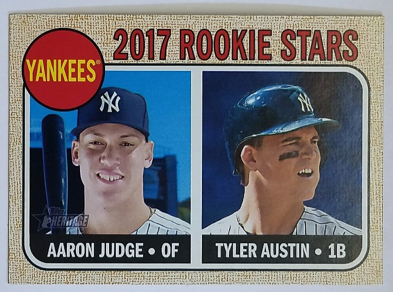 Aaron Judge Rookie 2017 Topps Heritage #214, Yankees, ROY, With Austin