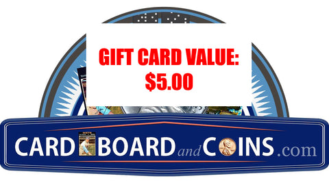 CardboardandCoins.com Gift Cards, Perfect for Coin, Card, and Comic Collectors