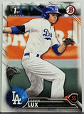 Lux, Rookie, 1st Bowman, Gavin, 2016, Bowman, Draft, BD-67, Topps, Phenom, Los Angeles, Dodgers, Home Runs, Slugger, RC, Baseball Cards