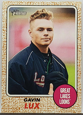 Gavin Lux Rookie 2017 Topps Heritage Minor League #104 Dodgers Phenom! Gavin Lux Rookie 2017 Topps Heritage Minor League #104 Dodgers Phenom!