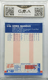 Maddux, Rookie, Glossy, Graded 10, Gem Mint, GMA 10, Greg, 1987, Fleer, Update, U-68, U68, Chicago, Cubs, Atlanta, Braves, HOF, Cy Young, Gold Glove, World Series, Pitcher, Strikeouts, Ks, RC, Baseball Cards