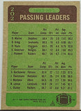 Marino, Rookie, Dan, 1984, Topps, Football, 202, Vintage, Passing Leaders, Miami, Dolphins, HOF, MVP, Super Bowl, QB, Quarterback, Touchdowns, Touch Downs, NFL, RC, Football Cards