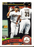 Martinez, J.D., JD, Rookie, Flagship, 2011, Topps, Update, US186, RC, All-Star, Silver Slugger, Designated Hitter, DH, World Series, Championship, Champ, Ring, Title, Houston, Astros, Boston, Red Sox, Tigers, Diamondbacks, DBacks, Home Runs, Slugger, RC, Baseball, MLB, Baseball Cards