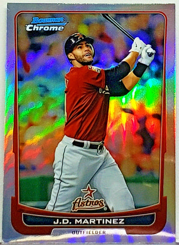 Martinez, Refractor, JD, Rookie, J.D., 2012, Bowman, Chrome, Boston, Red Sox, Houston, Astros, Slugger, Home Runs, RC, Baseball Cards