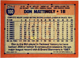 Mattingly, Don, Error, 10 Hits, Version, Printing, 1991, Topps, 100, MVP, All-Star, Donnie Baseball, Batting Average, Batting Title, Defense, Gold Glove, First Baseman, New York, Yankees, Bronx, Bombers, Home Runs, Slugger, RC, Baseball, MLB, Baseball Cards