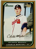 Morton, Rookie, Gold, Charlie, 2008, Bowman, Draft, BDP51, Topps, Pitcher, All-Star, World Series, Atlanta, Braves, Houston, Astros, Pittsburgh, Pirates, Strikeouts, RC, Baseball Cards