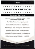 Ohtani, Rookie, Shohei, 2018, Leaf, Draft, Limited, Edition, LE-01, LE01, 01, RC, MVP, ROY, Pitcher, 2-Way, Japan, Japanese, Los Angeles, Angels, Anaheim, Strikeouts, Home Runs, Slugger, RC, Baseball, MLB, Baseball Cards