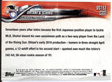 Ohtani, Rookie, Shohei, 2018, Topps, Update, US153, RC, Japan's Finest, Ichiro, MVP, ROY, Pitcher, 2-Way, Japan, Japanese, Los Angeles, Angels, Anaheim, Strikeouts, Home Runs, Slugger, RC, Baseball, MLB, Baseball Cards