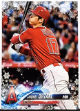 Ohtani, Rookie, Snowflake, Shohei, 2018, Topps, Holiday, Mega, HMW17, MVP, ROY, Pitcher, 2-Way, Japan, Japanese, Los Angeles, Angels, Anaheim, Strikeouts, Home Runs, Slugger, RC, Baseball, MLB, Baseball Cards