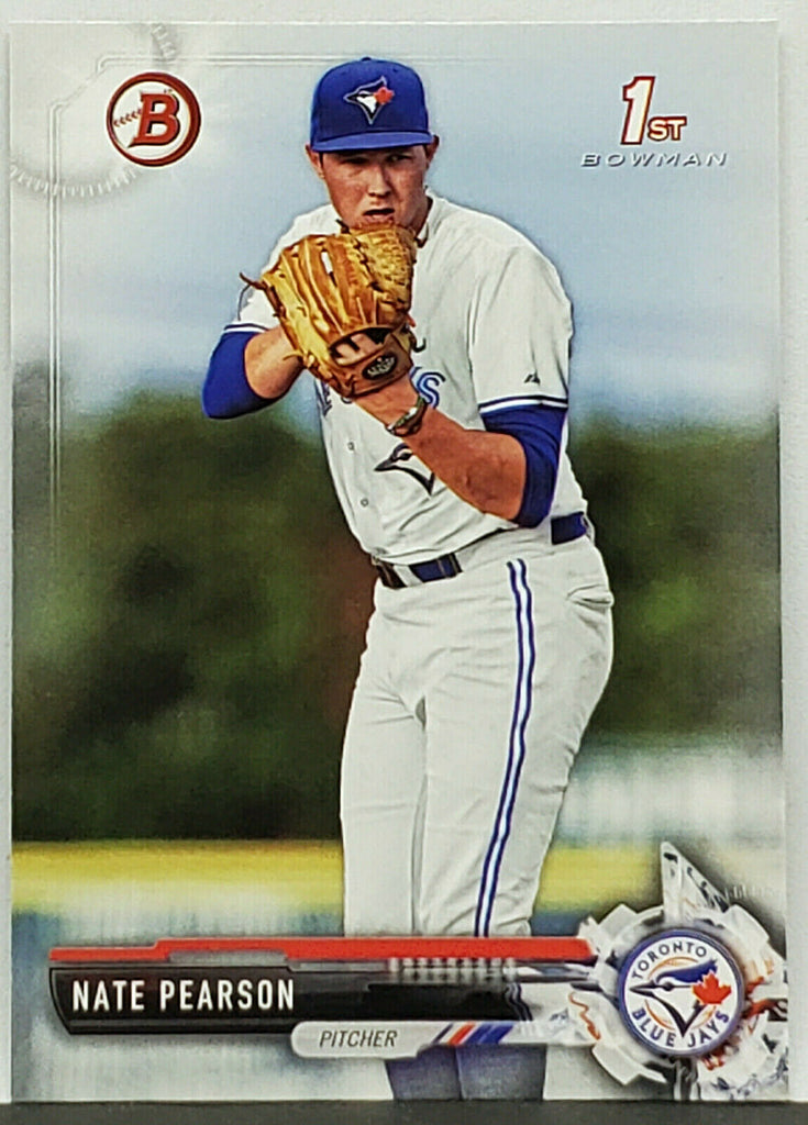 Nate Pearson Rookie 2017 Bowman Draft #BD-119 Blue Jays, 1st Bowman! –