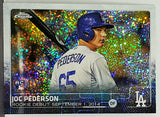 Pederson, Rookie, Bubble, Pulsar, Refractor, 2015, Topps, Chrome, Update, US376, Phenom, Los Angeles, Dodgers, World Series, Atlanta, Braves, Home Runs, Slugger, RC, Baseball Cards