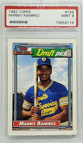 PSA 9 Manny Ramirez Rookie Draft Pick 1992 Topps #156, 12x All-Star! –