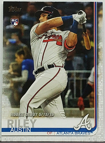 Austin Riley Rookie Debut 2019 Topps Update #US252, Braves, Slugger ...