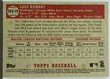 Robert, Luis, Rookie, 1952 Topps, Redux, Insert, Chicago, White Sox, Home Runs, Slugger, RC, Baseball Cards
