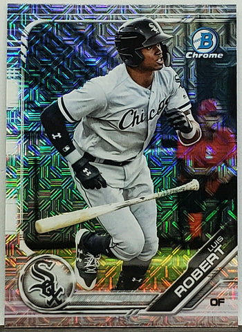 Robert, Rookie, Mega, Box, Mojo, Refractor, Luis, 2019, Bowman, Chrome, Prospects, BCP-44, Topps, Phenom, Chicago, White Sox, Home Runs, Slugger, RC, Baseball Cards