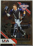 Rutschman, Rookie, Foil, Adley, 2020, Panini, Stars And Stripes, USA, 87, 1st Pick, First Pick, MLB Draft, Catcher, Baltimore, Orioles, Oregon State, NCAA, Home Runs, Slugger, RC, Baseball Cards