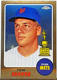 Seaver, Rookie, Cup, Trophy, Retro, Tom, 2017, Topps, Chrome, Topps All-Star Rookie, All Rookie Cup, TARC-12, Insert, HOF, Cy Young, World Series, 1968 Topps Style, Pitcher, New York, Mets, Strikeouts, Ks, RC, Baseball Cards
