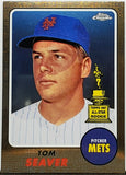 Seaver, Rookie, Cup, Trophy, Retro, Tom, 2017, Topps, Chrome, Topps All-Star Rookie, All Rookie Cup, TARC-12, Insert, HOF, Cy Young, World Series, 1968 Topps Style, Pitcher, New York, Mets, Strikeouts, Ks, RC, Baseball Cards