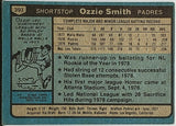 Smith, 2nd Year, Ozzie, 1980, Topps, 393, Vintage, HOF, All-Star, Gold Glove, NLCS MVP, Wizard, Wizard of Oz, Shortstop, San Diego, Padres, Cardinals, World Series, Defense, Home Runs, Slugger, RC, Baseball Cards