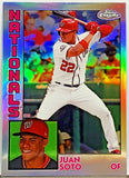 Soto, Refractor, Juan, 1984, Retro, Topps, Chrome, Insert, 84TC-2, 35th Anniversary, Washington, Nationals, Rookie, Home Runs, RC, Baseball Cards