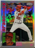 Soto, Refractor, Juan, 1984, Retro, Topps, Chrome, Insert, 84TC-2, 35th Anniversary, Washington, Nationals, Rookie, Home Runs, RC, Baseball Cards