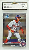 Soto, Rookie, Juan, Graded 10, GMA, 2017, Bowman, Chrome, Draft, Topps, Washington, Nationals, Slugger, Hits, Home Runs, RC, Baseball Cards