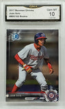 Soto, Rookie, Juan, Graded 10, GMA, 2017, Bowman, Chrome, Draft, Topps, Washington, Nationals, Slugger, Hits, Home Runs, RC, Baseball Cards