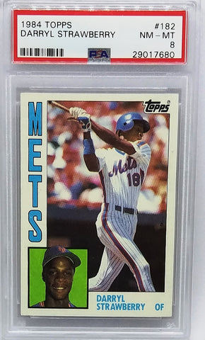 Strawberry, Rookie, Topps, Graded, PSA 8, New York, Mets, ROY, World Series, Home Runs, Baseball Cards