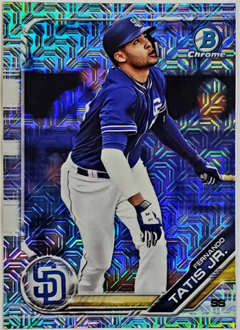Tatis Jr, Tatis, Fernando, Rookie, Mojo, Refractor, Mega, Mega Box, 2019, Bowman, Chrome, Prospects, BCP-25, BCP25, Topps, RC, El Nino, All-Star, ASG, Stolen Bases, San Diego, Padres, Home Runs, Slugger, RC, Baseball, MLB, Baseball Cards