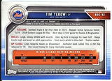 Tebow, Tim, Rookie, Sapphire, Saphire, Cracked Ice, Atomic, Refractor, Blue, 2019, Bowman, Chrome, Draft, BDC-92, BDC92, 92, RC, Topps, NFL, Football, Quarterback, QB, New York, Mets, Home Runs, Slugger, RC, Baseball