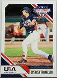 Torkelson, Rookie, Spencer, 2020, Panini, Stars And Stripes, 9, RC, 1st Pick Overall, First Pick, Detroit, Tigers, Arizona State, Sun Devils, NCAA, Home Runs, Slugger, RC, Baseball Cards