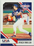 Torkelson, Rookie, Spencer, 2020, Panini, Stars And Stripes, 9, RC, 1st Pick Overall, First Pick, Detroit, Tigers, Arizona State, Sun Devils, NCAA, Home Runs, Slugger, RC, Baseball Cards