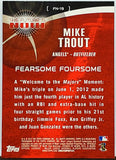 Trout, Mike, 2014, Topps, Future Is Now, Insert, Fearsome Foursome, FN-19, FN19, ROY, MVP, All-Star, Los Angeles, Angels, Anaheim, Home Runs, Slugger, RC, Baseball Cards