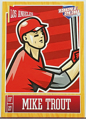 Trout, Mike, 2013, Panini, Triple Play, Donruss, 36, Rookie of the Year, ROY, MVP, Los Angeles, Angels, Anaheim, Home Runs, Slugger, RC, Baseball Cards