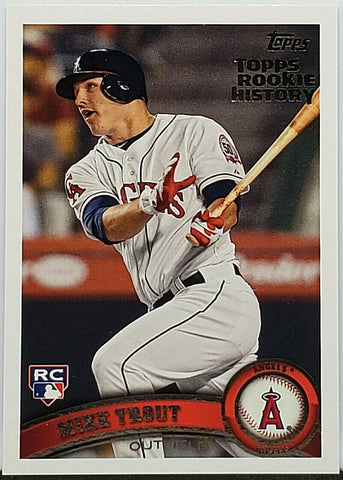 Trout, Rookie, Retro, Mike, 2018, Topps, Archives, Rookie History, 2011 Topps Style, ROY, MVP, All-Star, Los Angeles, Angels, Anaheim, Home Runs, Slugger, RC, Baseball Cards