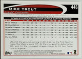 Trout, Rookie, Mike, 2012, Topps, Series 2, Series Two, 446, Phenom, ROY, MVP, All-Star, ASG, Silver Slugger, Los Angeles, Angels, Anaheim, Home Runs, Slugger, RC, Baseball Cards