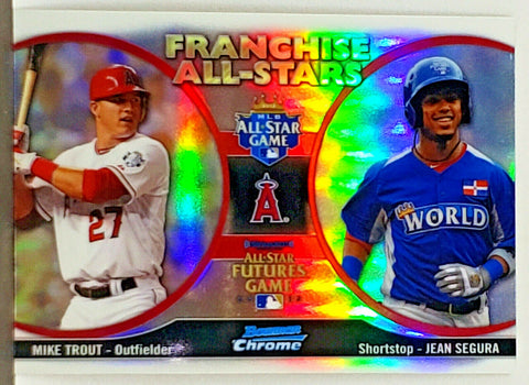 Trout, Rookie, Refractor, Mike, Franchise All Stars, Bowman Chrome, Topps, 3X MVP, Jean Segura, Los Angeles, Angels, Anaheim, Slugger, Home Runs, Baseball Cards