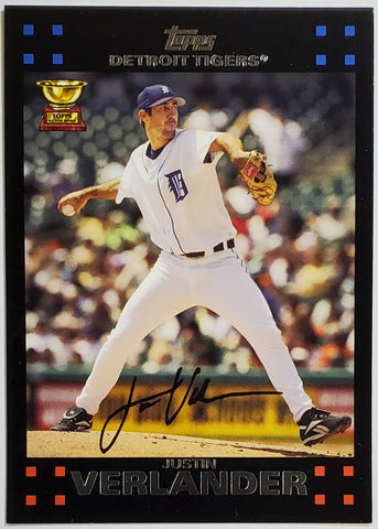 Verlander, Rookie Cup, Rookie Trophy, Rookie Of The Year, ROY, Justin, 2007, Topps, 160, RC, MVP, CY Young, Pitching, Triple Crown, No Hitters, Wins, World Series, Detroit, Tigers, Houston, Astros, Mets, Pitcher, Strikeouts, Ks, Baseball, MLB, RC, Baseball Cards