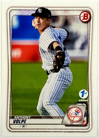 Anthony Volpe Rookie "1st Edition" 2020 Bowman Draft #BD-178 Yankees Anthony Volpe Rookie "1st Edition" 2020 Bowman Draft #BD-178 Yankees